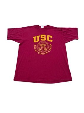 Vintage USC Blood Donor Center “Got Blood?” T-Shirt Burgundy Gold